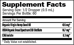 Clarity Broad Spectrum CBD:CBG Oil (THC-Free)
