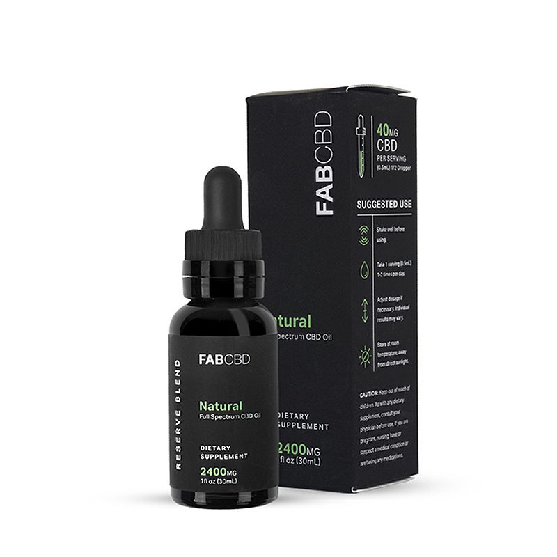 FG 2400mg 30mL CBD MCT Natural (80mg/mL) Tincture FAB
