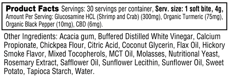 180mg CBD Mobility Dog Chews, 30ct (6mg/unit)