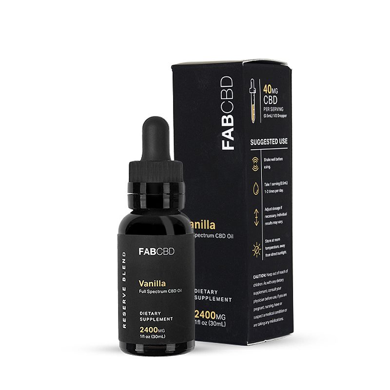 FG 2400mg 30mL CBD MCT Vanilla (80mg/mL) Tincture FAB