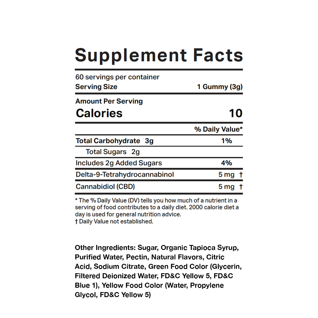 Delta 9 Gummies Sour Assorted - 60ct