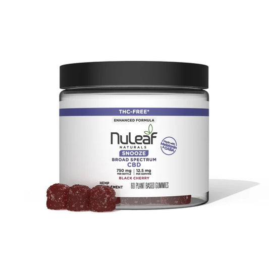 Snooze CBD Gummies Black Cherry - 60Ct (THC-Free)