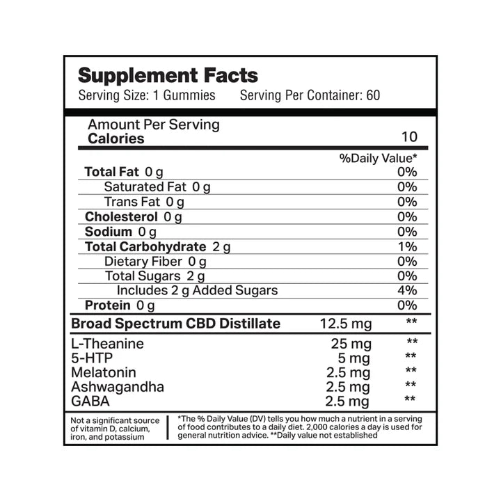 Snooze CBD Gummies Black Cherry - 60Ct (THC-Free)