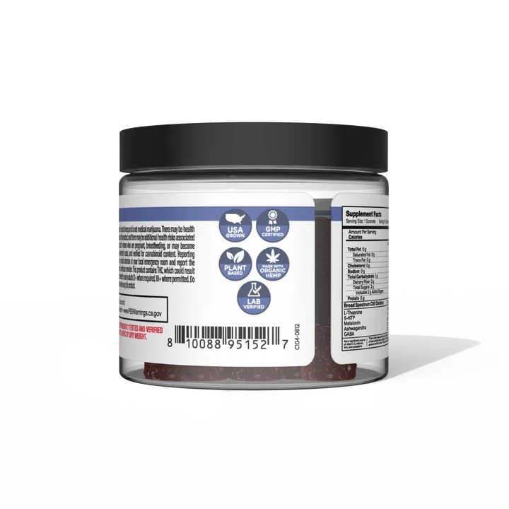 Snooze CBD Gummies Black Cherry - 60Ct (THC-Free)