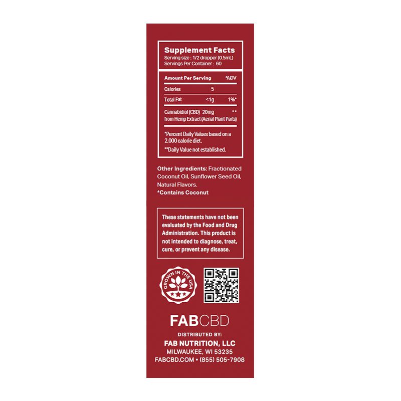 FG 1200mg 30mL CBD MCT Berry (40mg/mL) Tincture FAB