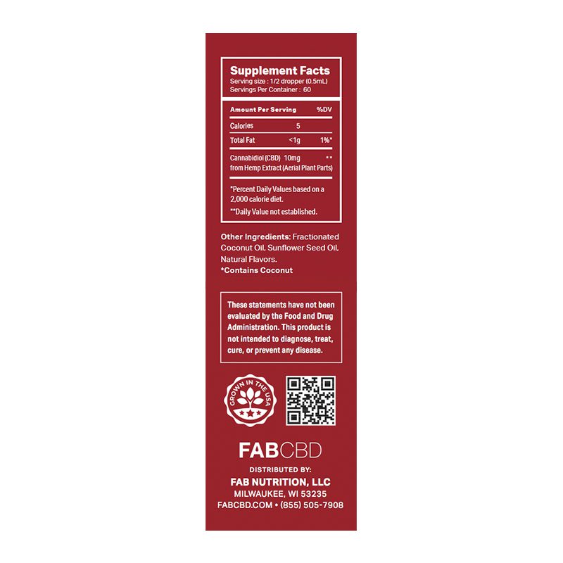FG 600mg 30mL CBD MCT Berry (20mg/mL) Tincture FAB