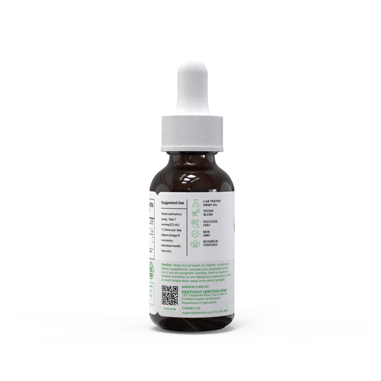 FABCBD Broad Spectrum CBD Oil 30mL (1200mg CBD) - THC FREE