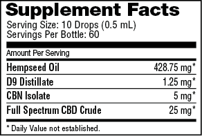 Unwind THC Oil (CBD:THC) - 30mL)