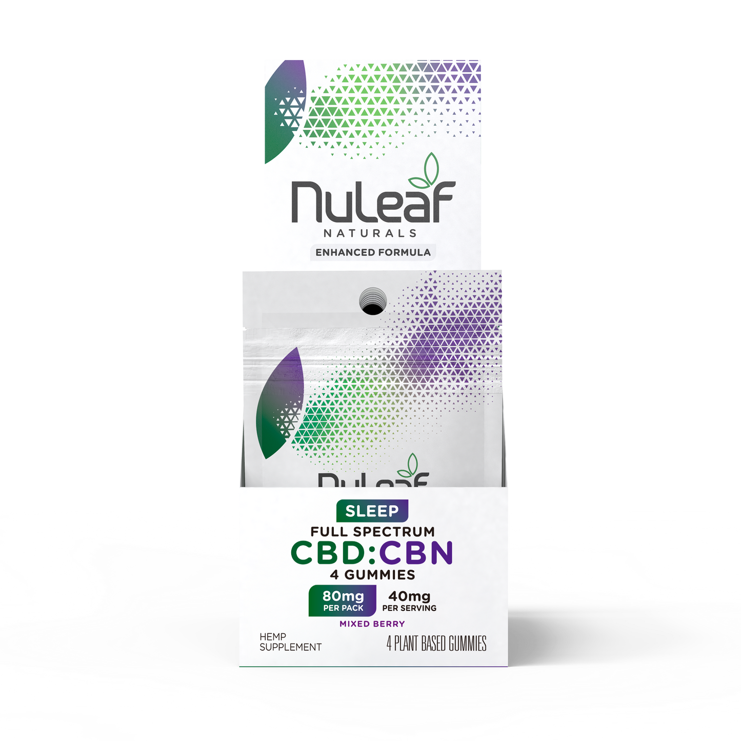 CBD:CBN Gummy Mixed Berry - 4ct Mylar x 12 Counter Display