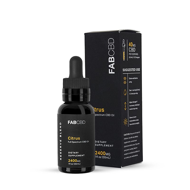 FG 2400mg 30mL CBD MCT Citrus (80mg/mL) Tincture FAB