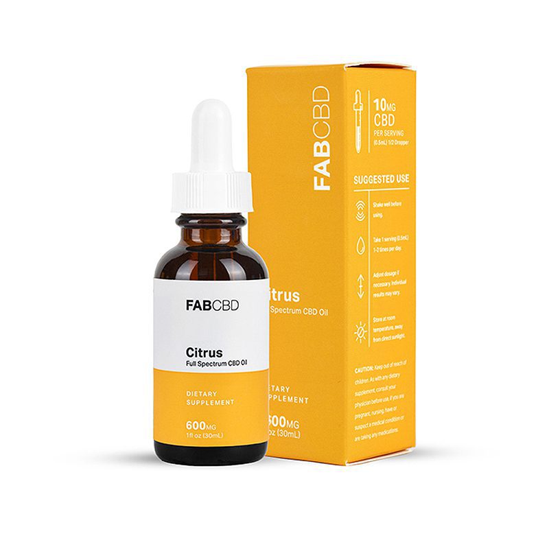 FG 600mg 30mL CBD MCT Citrus (20mg/mL) Tincture FAB