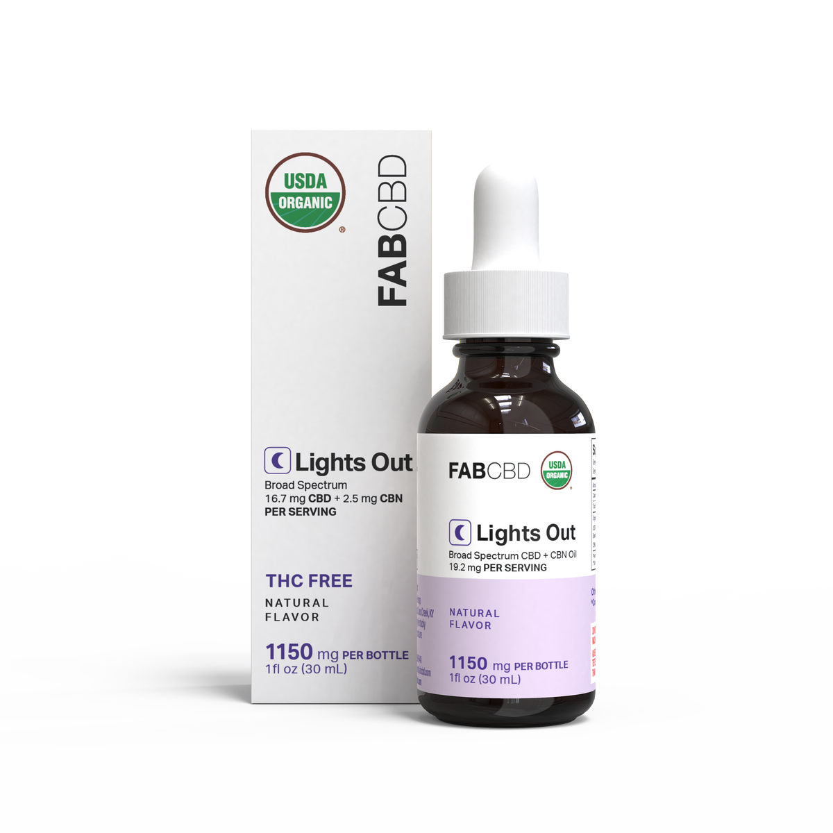 Lights Out Broad Spectrum CBD:CBN Oil (THC-Free)