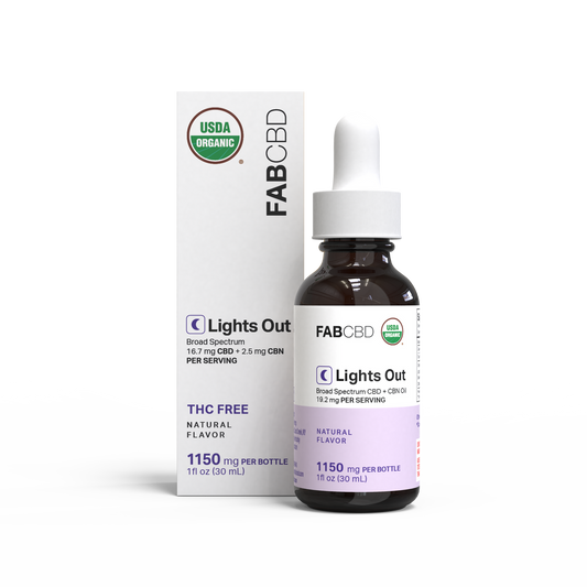 Lights Out Broad Spectrum CBD:CBN Oil (THC-Free)