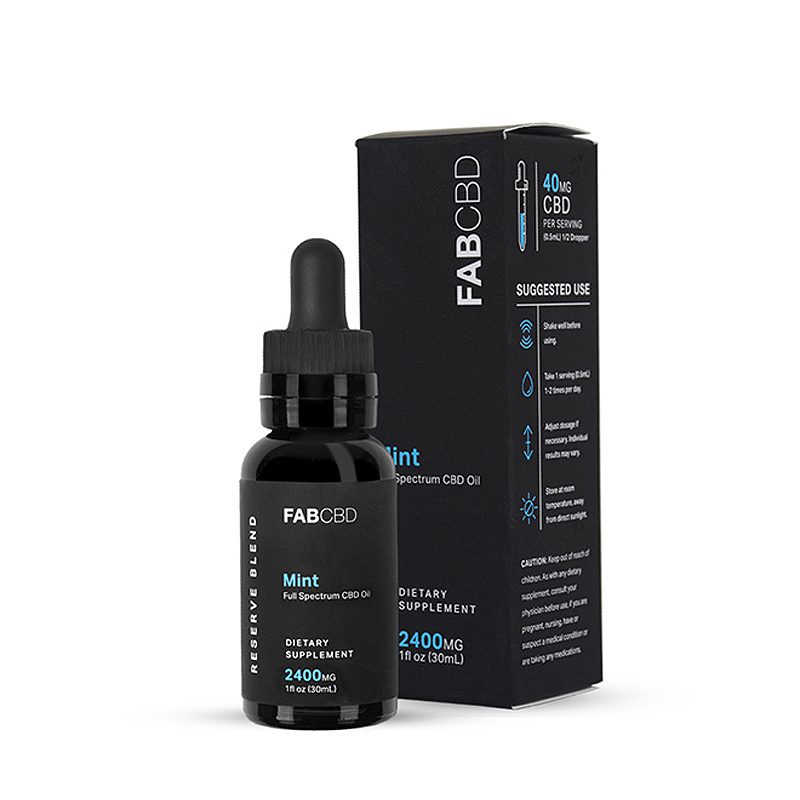 FG 2400mg 30mL CBD MCT Mint (80mg/mL) Tincture FAB